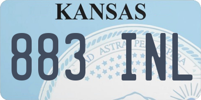 KS license plate 883INL