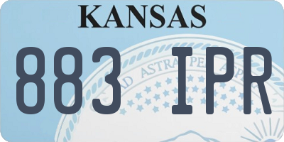 KS license plate 883IPR