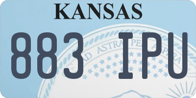 KS license plate 883IPU