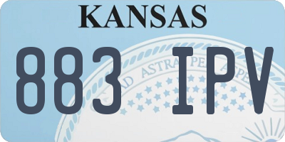 KS license plate 883IPV