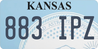KS license plate 883IPZ