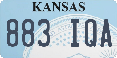 KS license plate 883IQA
