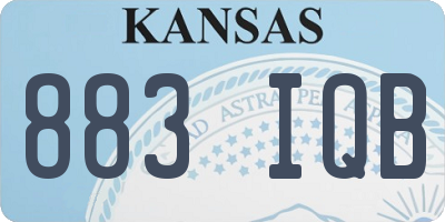 KS license plate 883IQB