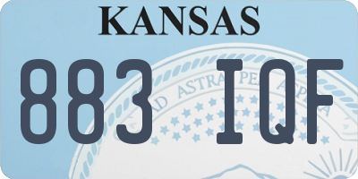 KS license plate 883IQF