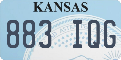 KS license plate 883IQG