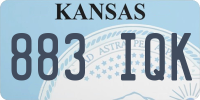 KS license plate 883IQK