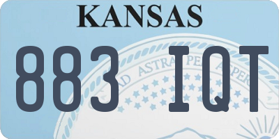 KS license plate 883IQT