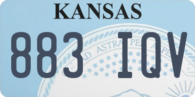 KS license plate 883IQV