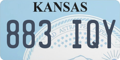KS license plate 883IQY