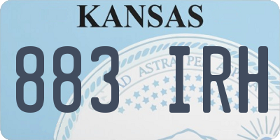 KS license plate 883IRH