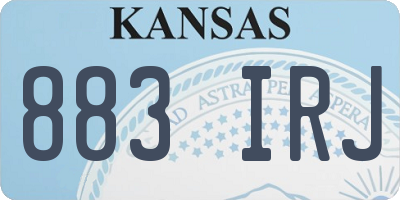 KS license plate 883IRJ