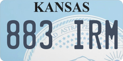 KS license plate 883IRM