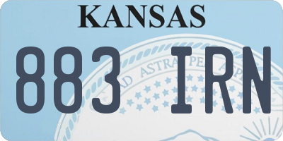 KS license plate 883IRN