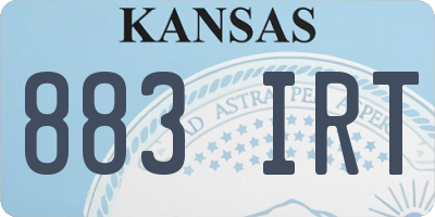 KS license plate 883IRT