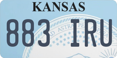 KS license plate 883IRU
