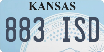 KS license plate 883ISD