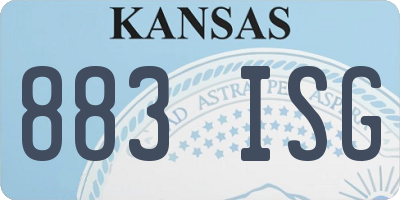 KS license plate 883ISG