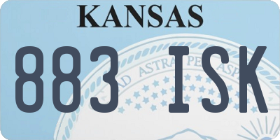 KS license plate 883ISK