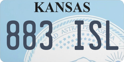 KS license plate 883ISL