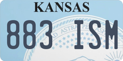 KS license plate 883ISM