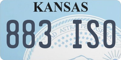 KS license plate 883ISO
