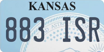 KS license plate 883ISR