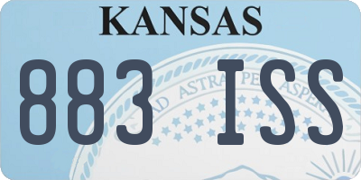 KS license plate 883ISS