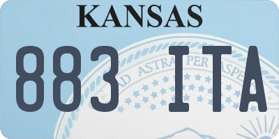 KS license plate 883ITA