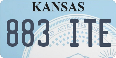 KS license plate 883ITE