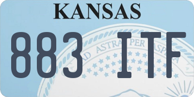 KS license plate 883ITF