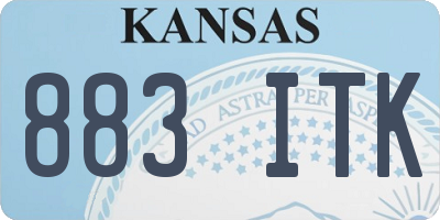 KS license plate 883ITK