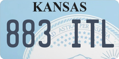 KS license plate 883ITL