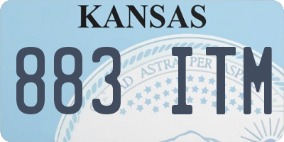 KS license plate 883ITM