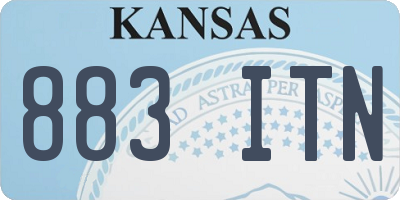 KS license plate 883ITN