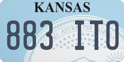 KS license plate 883ITO
