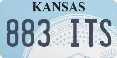 KS license plate 883ITS