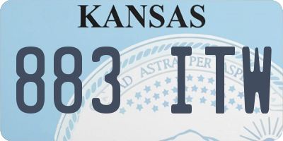 KS license plate 883ITW
