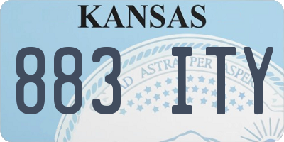 KS license plate 883ITY