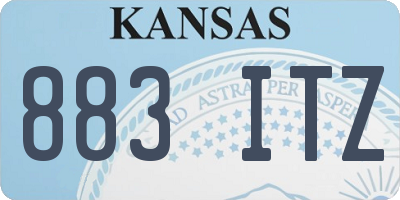 KS license plate 883ITZ