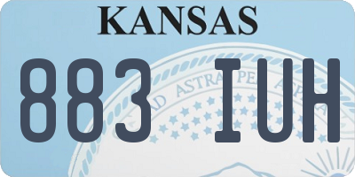 KS license plate 883IUH