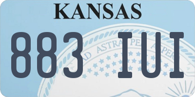 KS license plate 883IUI