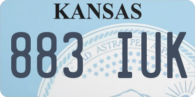 KS license plate 883IUK