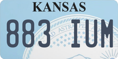 KS license plate 883IUM
