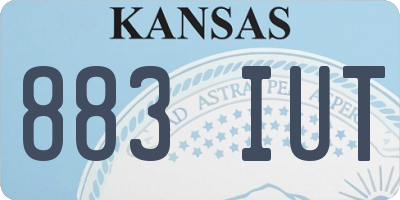 KS license plate 883IUT