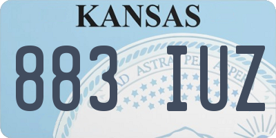 KS license plate 883IUZ
