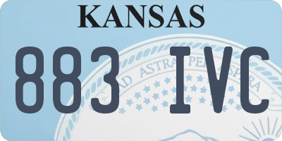 KS license plate 883IVC
