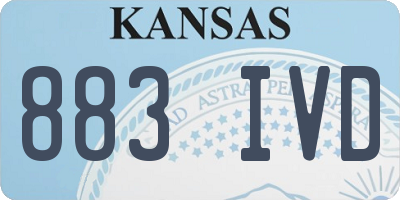 KS license plate 883IVD