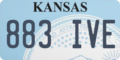 KS license plate 883IVE