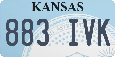 KS license plate 883IVK
