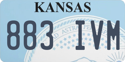 KS license plate 883IVM